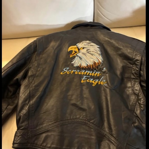 Vintage Harley Screaming eagle motorcycle Jacket - Picture 2 of 3